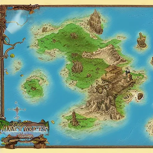 Image similar to fantasy cartographer map