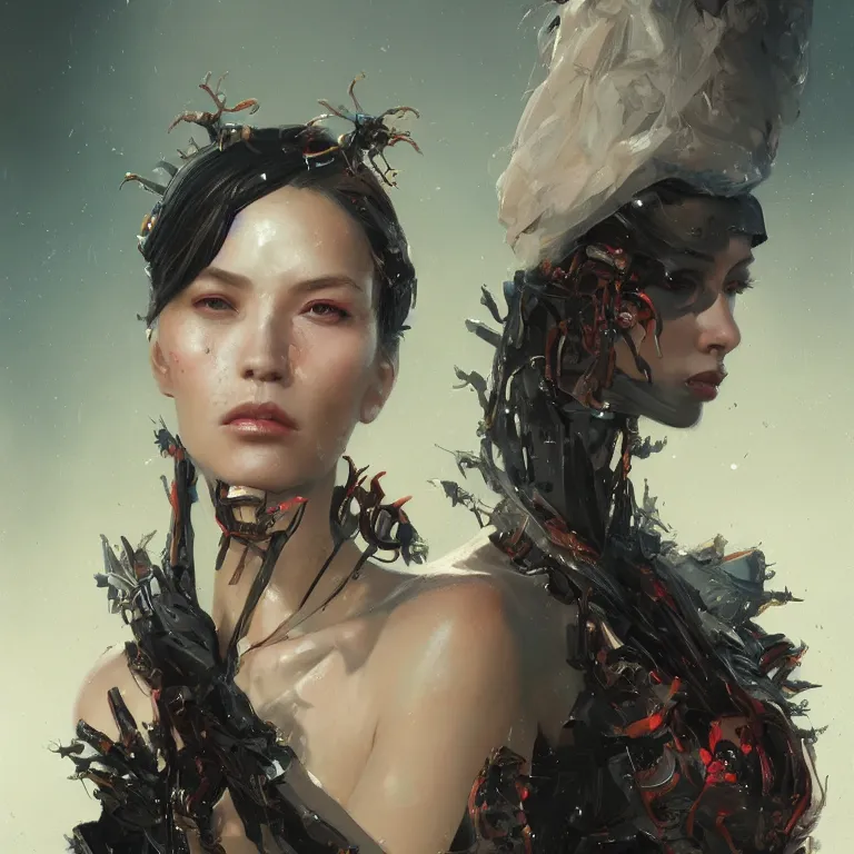 Prompt: a fancy portrait of half bug women by greg rutkowski, sung choi, mitchell mohrhauser, maciej kuciara, johnson ting, maxim verehin, peter konig, 8 k photorealistic, cinematic lighting, hd, high details, dramatic, atmosphereric, trending on artstation