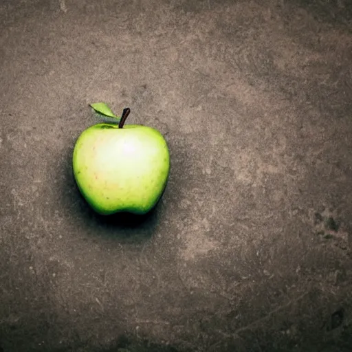 Image similar to an apple floating