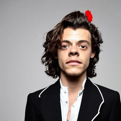 Prompt: King Charles Cavalier with Harry Styles' facial features