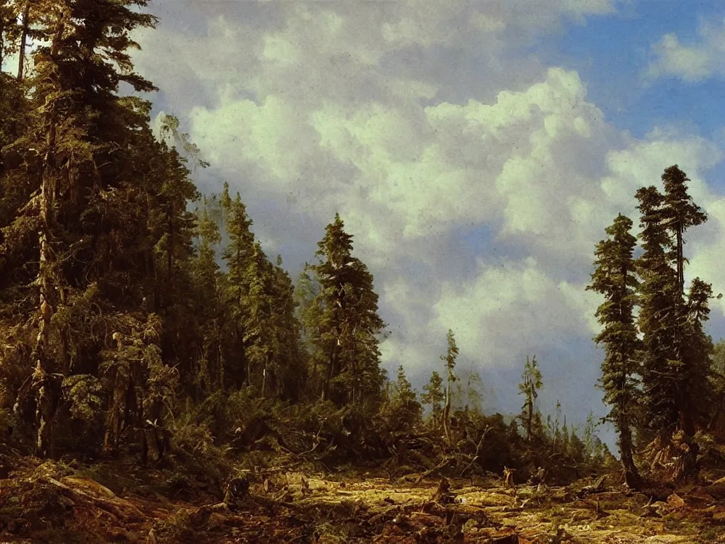 Prompt: oil painting of an abandoned civilization by ivan shishkin and aivazovsky, highly detailed, masterpiece