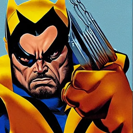 Prompt: orson welles as wolverine, graphic novel drawing by alex ross