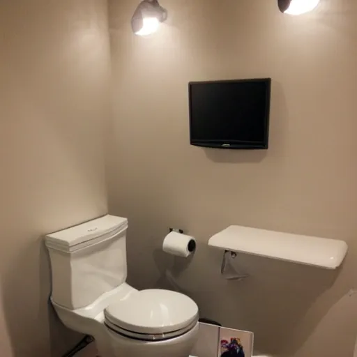 Prompt: gaming toilet setup