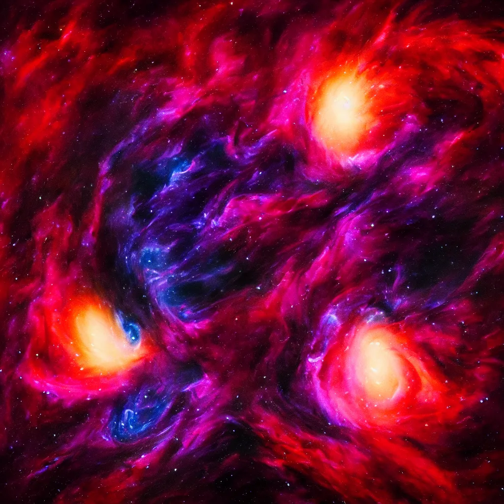 Prompt: the human eye depicted in the style of noah bradley as cosmic nebulae