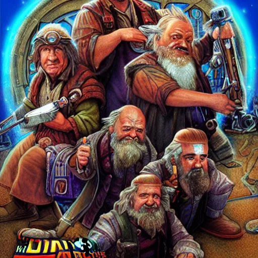 Prompt: “dwarves back to the future, cinematic poster by Mark Brooks, Donato Giancola, Victor Nizovtsev, Scarlett Hooft, Graafland, Chris Moore”