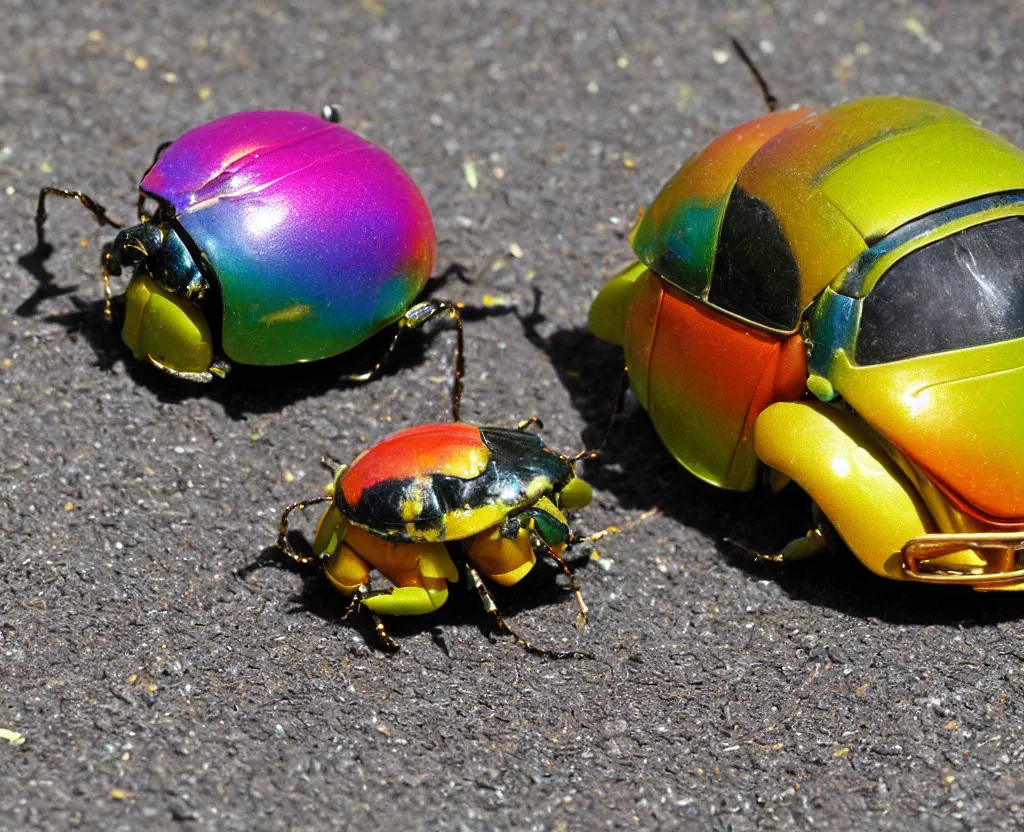 Image similar to a colorful beetle by thomas rousset