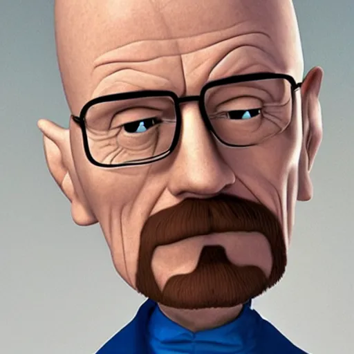 Image similar to walter white as a pixar character