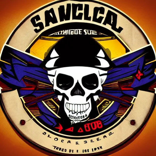 Image similar to skull chevrier, sandra squad game emblem