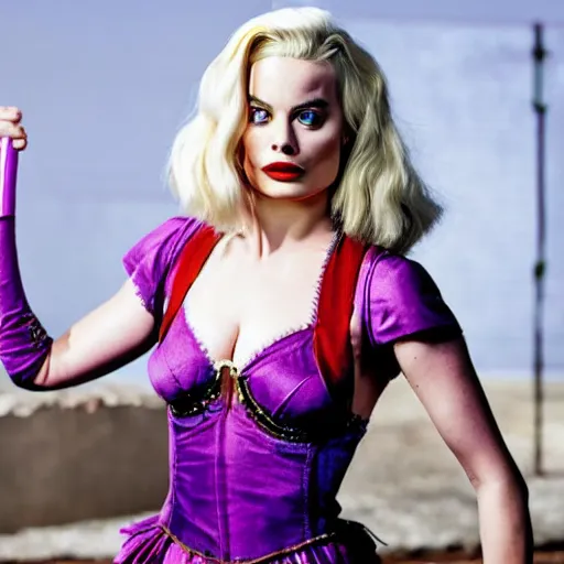 Prompt: margot robbie as jinx from arcane