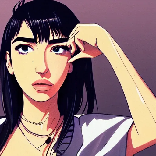 Prompt: dua lipa, anime, fine details, realistic shaded lighting, perfect face,