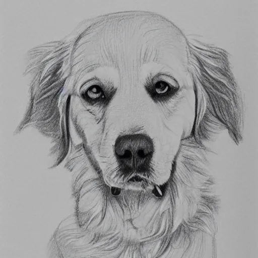 Image similar to beautiful pencil drawing of a golden retriever with karim benzema - - width 1 0 2 4