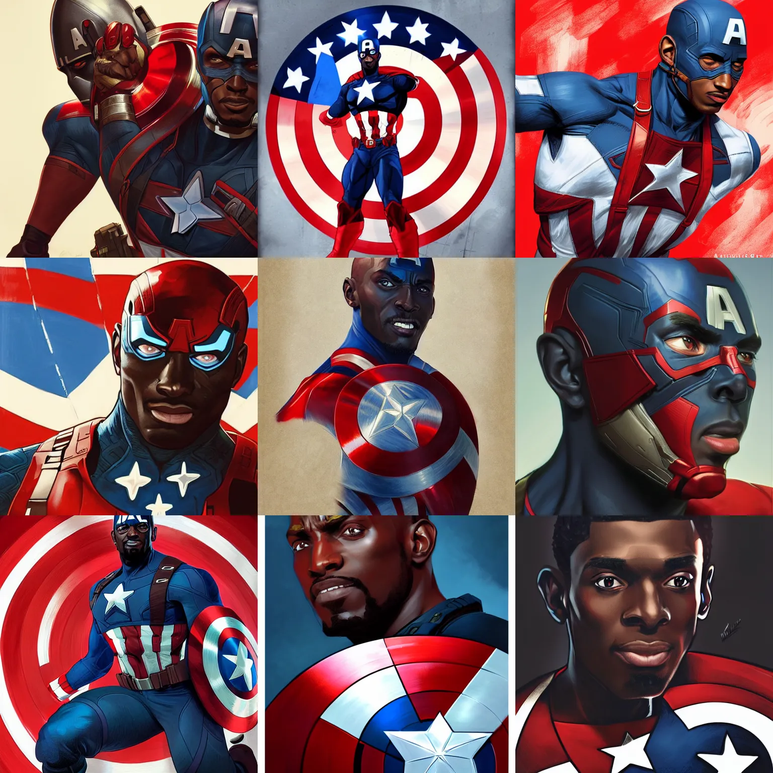 Image similar to MKBHD as captain america, artstation, digital painting, detailed, illustration, art by Artgerm and Grek Rutkowski and Alphonse Mucha