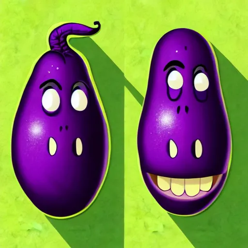 Image similar to thanos as an eggplant with eggplant features with the face of thanos, realistic, hyperrealistic, ultra realistic, real, real world, highly detailed, very detailed, extremely detailed, intricate details, 8 k resolution, hd quality