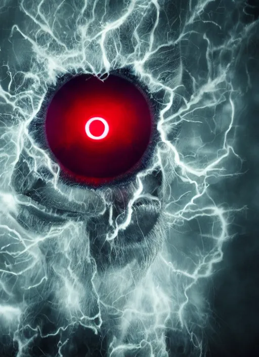 Image similar to hyper realistic ultra realistic chaos magic photo furious red glowing eyes biden, high quality photo, detailed , 8k