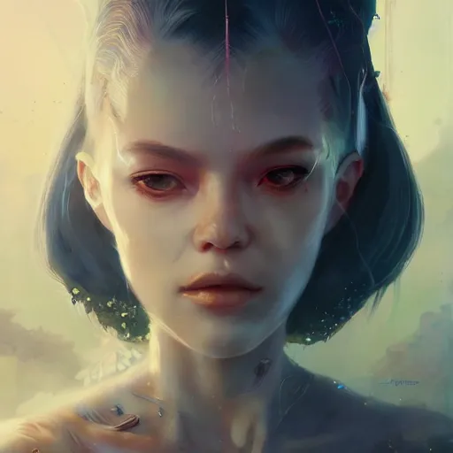 Prompt: alien princess, detailed portrait, intricate complexity, by greg rutkowski, artgerm, ross tran, conrad roset, takato yomamoto, ilya kuvshinov. 4 k, beautiful, cinematic dramatic atmosphere