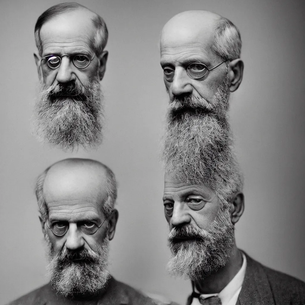 Prompt: An Alec Soth portrait photo of Sigmund Freud without a helmet