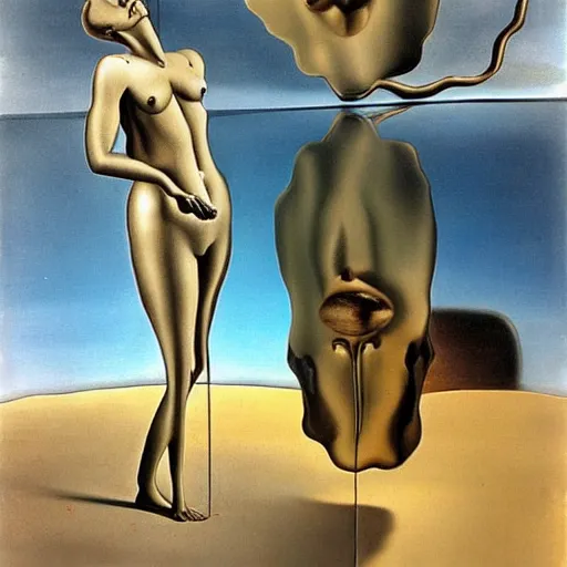 Image similar to inappropriate reflection by salvador dali, award winning art