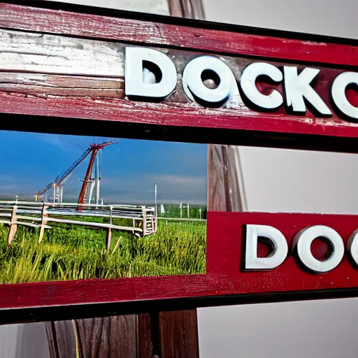 Image similar to A sign that says DOCK11 in a filmstudio, Highly Detailed Photograph