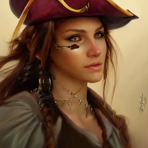 Image similar to Portrait of a Cat wearing a Pirate hat, photo, highly detailed oil painting, photorealistic, highly detailed, digital painting, artstation, concept art, smooth, sharp focus, illustration, art by artgerm and greg rutkowski and alphonse mucha