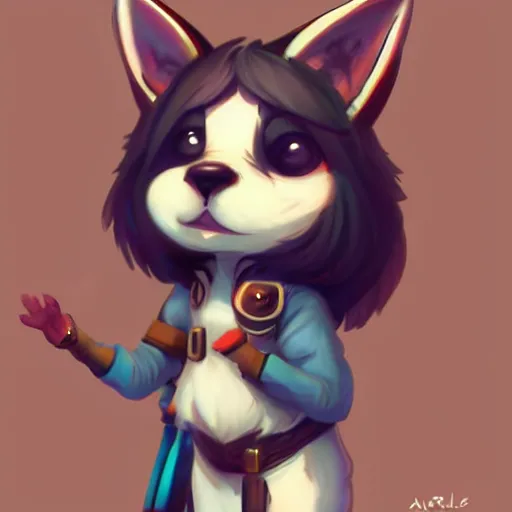 Prompt: cute furry character, artstation, digital art