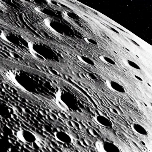 Prompt: bitcoin to the moon. a crater in background. ap photograph 1 9 8 5