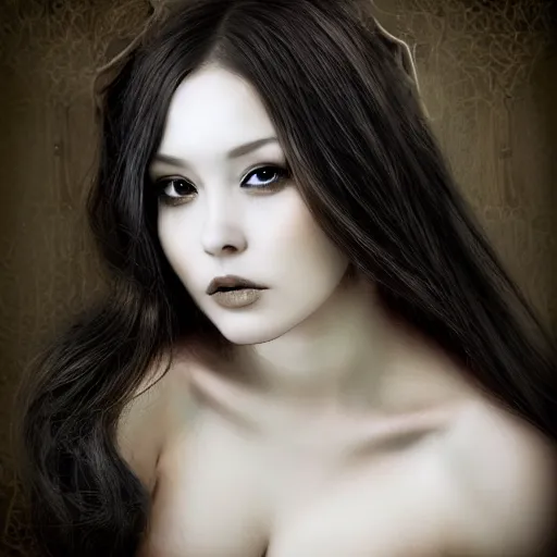 Prompt: portrait of a beautiful woman, by lori earley