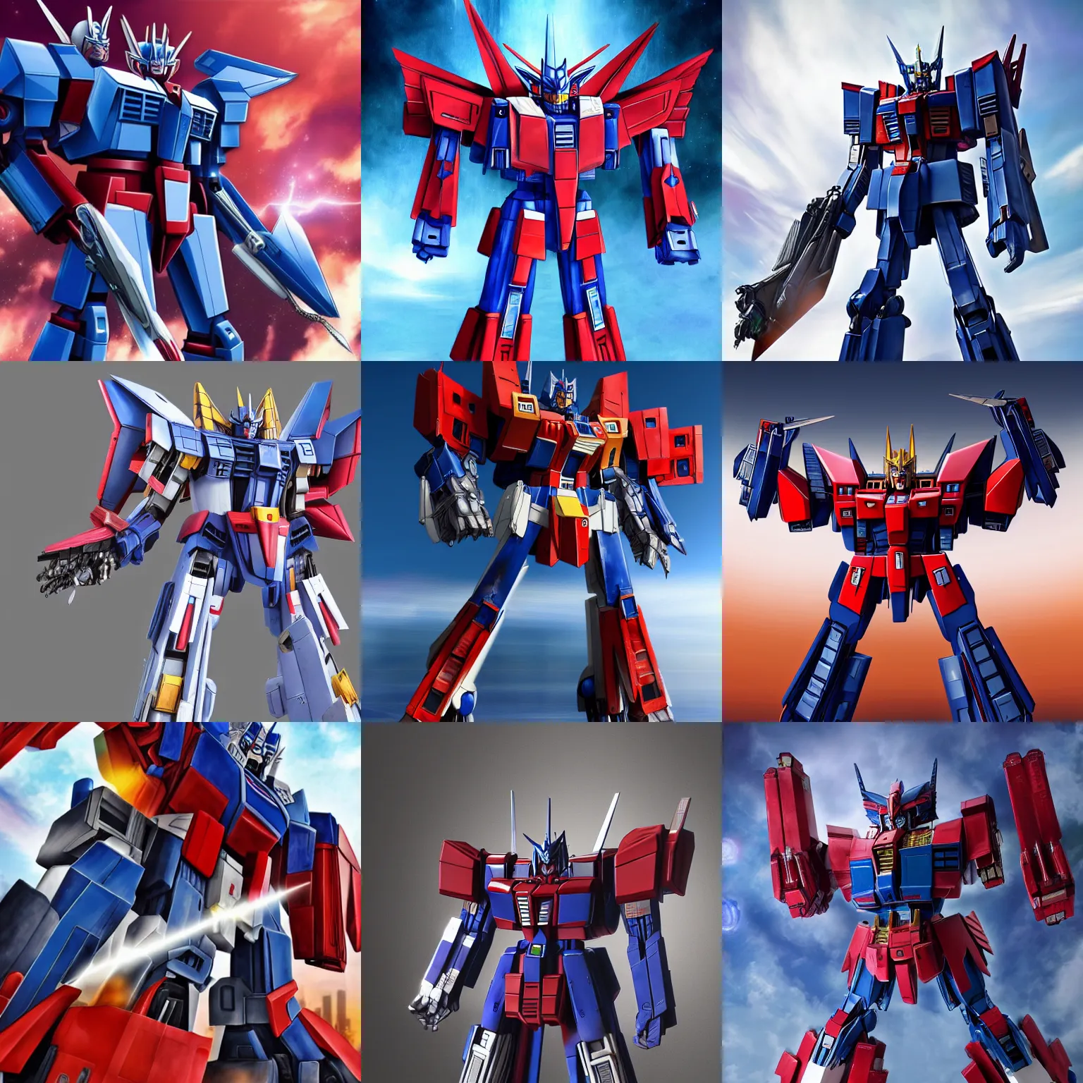 Prompt: Optimus Prime as a Gundam Wing, realism, 4k