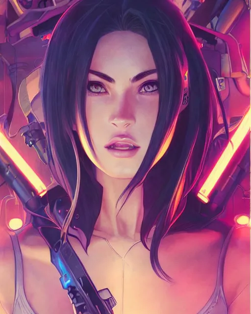 anime key visual of megan fox as a police officer, | Stable Diffusion ...