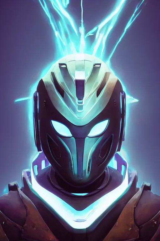 Image similar to epic mask helmet robot ninja portrait stylized as fornite style game design fanart by concept artist gervasio canda, behance hd by jesper ejsing, by rhads, makoto shinkai and lois van baarle, ilya kuvshinov, rossdraws global illumination radiating a glowing aura global illumination ray tracing hdr render in unreal engine 5