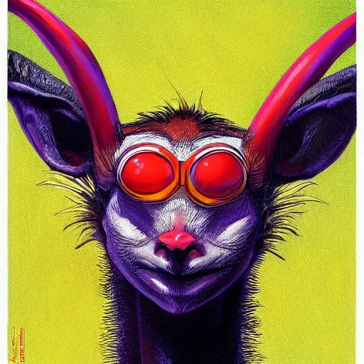 Image similar to a dik dik monster colorful, digital art, fantasy, magic, trending on artstation, ultra detailed, professional illustration by Basil Gogos