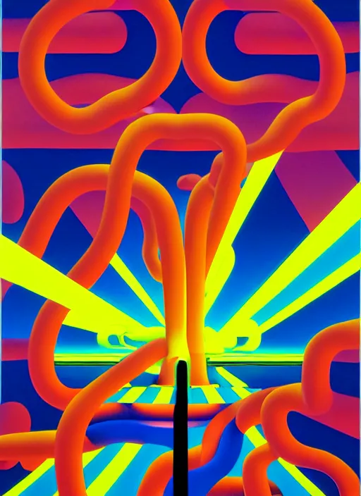 Image similar to the end by shusei nagaoka, kaws, david rudnick, airbrush on canvas, pastell colours, cell shaded, 8 k