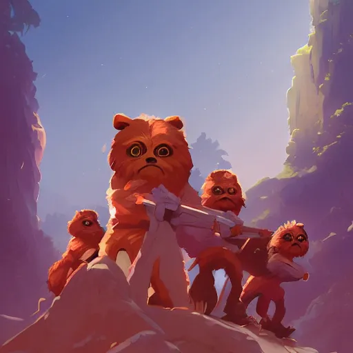 Image similar to hero world ewoks, behance hd by jesper ejsing, by rhads, makoto shinkai and lois van baarle, ilya kuvshinov, rossdraws global illumination