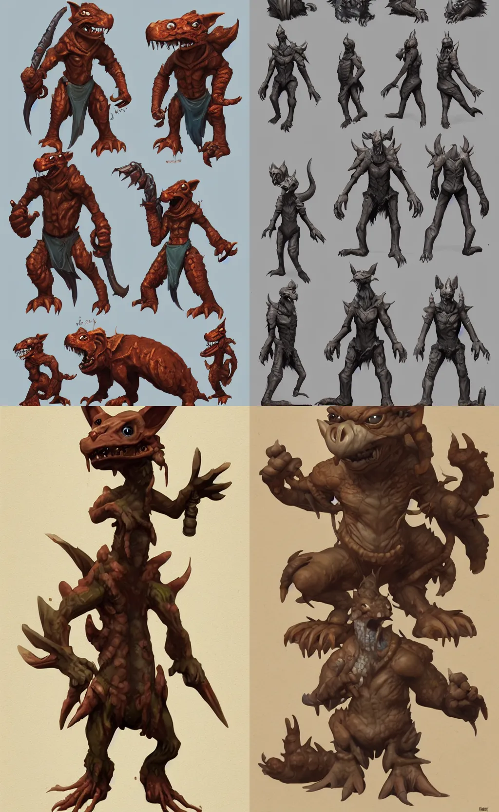 Image similar to kobold, artstation, character design, concept art