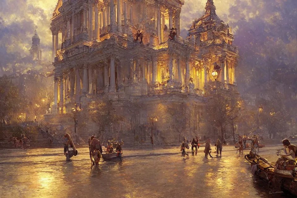 Image similar to beautiful ukranian city of odessa, summer season, moody scene, highly detailed, intricate, sharp details, summer vibe, gorgeous scene by gaston bussiere, craig mullins, somber lighting, drawn by giacomo burattini, inspired by graphic novel cover art, hyperrealistic, 8 k by rhads