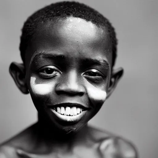 Prompt: portrait of a young african boy by roger ballen and jamie hewlett,