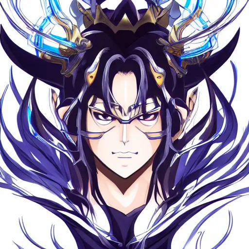 Image similar to portrait of the demon king of myriad heavens, anime fantasy illustration by tomoyuki yamasaki, kyoto studio, madhouse, ufotable, trending on artstation