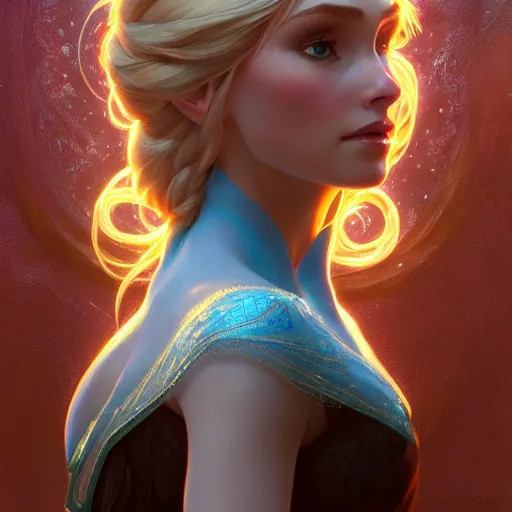 Image similar to elsa, intricate, highly detailed, digital painting, artstation, concept art, smooth, sharp focus, illustration, unreal engine 5, 8 k, art by artgerm and greg rutkowski and alphonse mucha