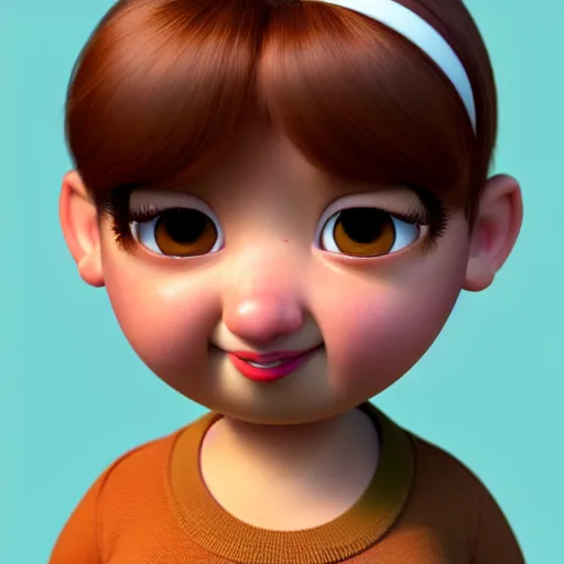 A portrait of a chubby woman, a cute 3d cgi toon woman | Stable ...