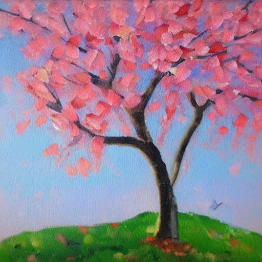 Prompt: cherry tree oil painting