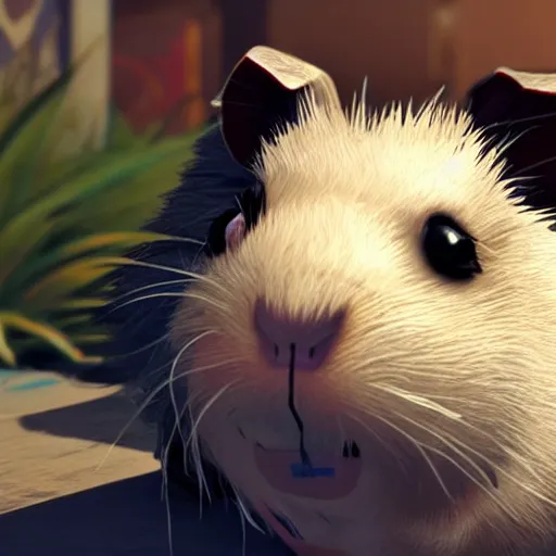 Prompt: a guinea pig in the video game Life is strange