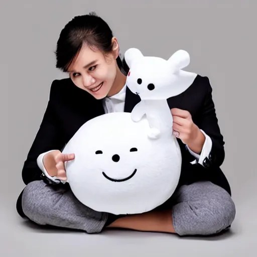 Image similar to squishable plush, squishables, stork wearing a black elegant suit