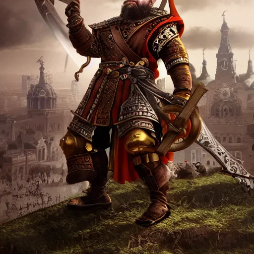 Image similar to lenin medieval dwarf warrior, anime, realistic 4k octane beautifully detailed render, 4k post-processing, highly detailed, intricate complexity, epic composition, magical atmosphere, cinematic lighting, masterpiece, ultra hd