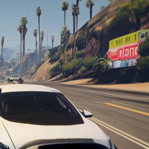 Image similar to elon musk driving a car in gta 5