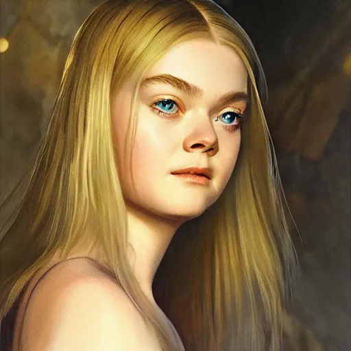 ultra realistic medium shot portrait painting of elle | Stable ...