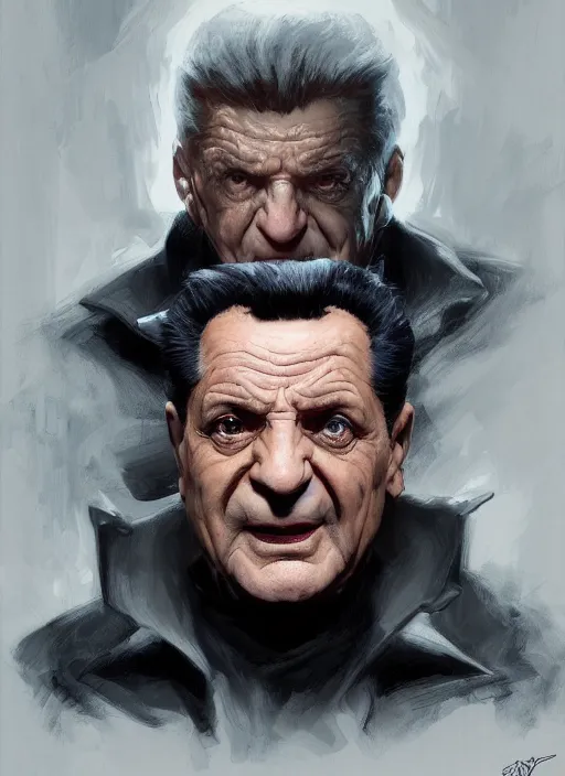 Prompt: Portrait Joe Pesci as a super villain, marvel comics, dark, intricate, highly detailed, smooth, artstation, digital illustration by Ruan Jia and Mandy Jurgens and Artgerm and Wayne Barlowe and Greg Rutkowski and Frank Frazetta