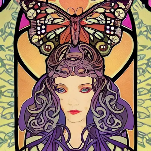 butterflies in the style of mucha | Stable Diffusion | OpenArt