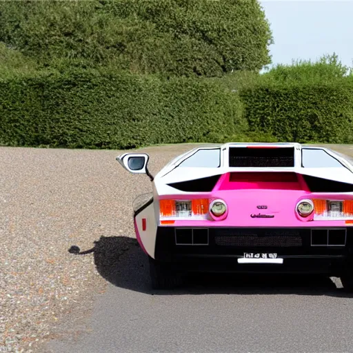 Image similar to 2011 car (((countach))) round edges bland color econobox