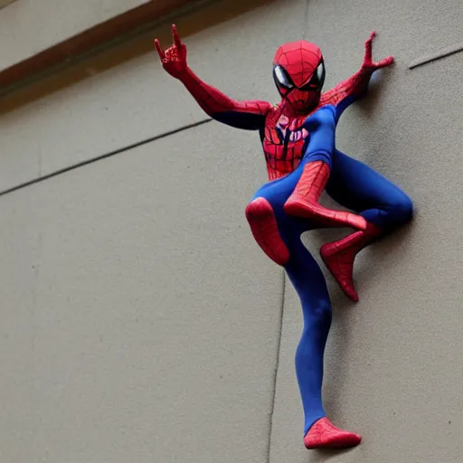 Image similar to photo of Zendeya playing Spiderman without the mask