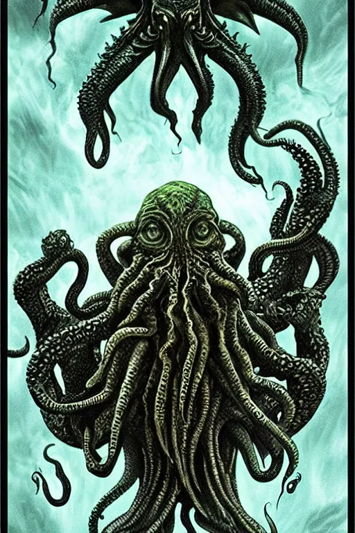 Image similar to cthulhu rising from the water, movie poster, photographic, beautiful, intricate, detailed