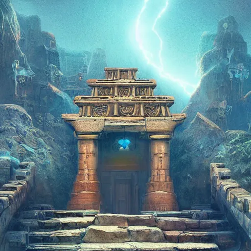 Prompt: ancient solar temple , stylish, lsd, trending on artstation, cinematic, artwork by WLOP
